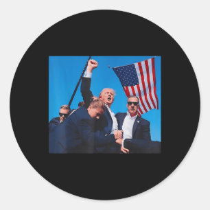 Sticker Rond 2024 Asination Butler Pennsylvania Trump Fight
