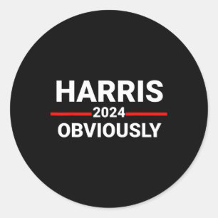 Sticker Rond 2024 De toute évidence Harris Waltz 2024 Election 