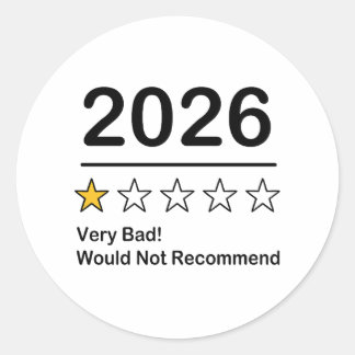 Sticker Rond 2026 une évaluation d'une étoile très mauvaise ann