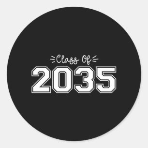 Sticker Rond 2035 seniors, Classe de 2035 Graduation