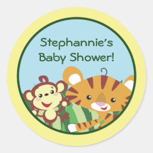 Sticker Rond 20 - 1,5" animal de jungle de forêt humide