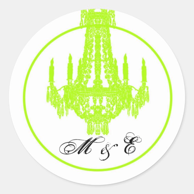 Sticker Rond 20 - 1,5 Enveloppe Chandelier en cristal de sceau  (Devant)