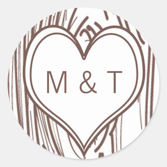 Sticker Rond 20 - 1,5 Enveloppe Sceau Arbre d'automne Carvages  (Devant)