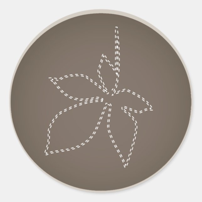 Sticker Rond 20 - 1,5 Enveloppe Sceau Automne Floral Automne gr (Devant)