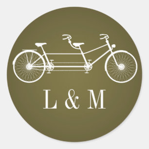 Sticker Rond 20 - 1,5 Enveloppe Sceau Brown Double Vélo