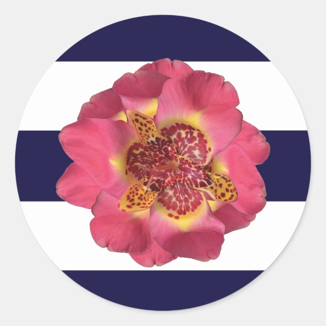 Sticker Rond 20 - 1,5 Enveloppe Sceau moderne Bleu Marine (Devant)