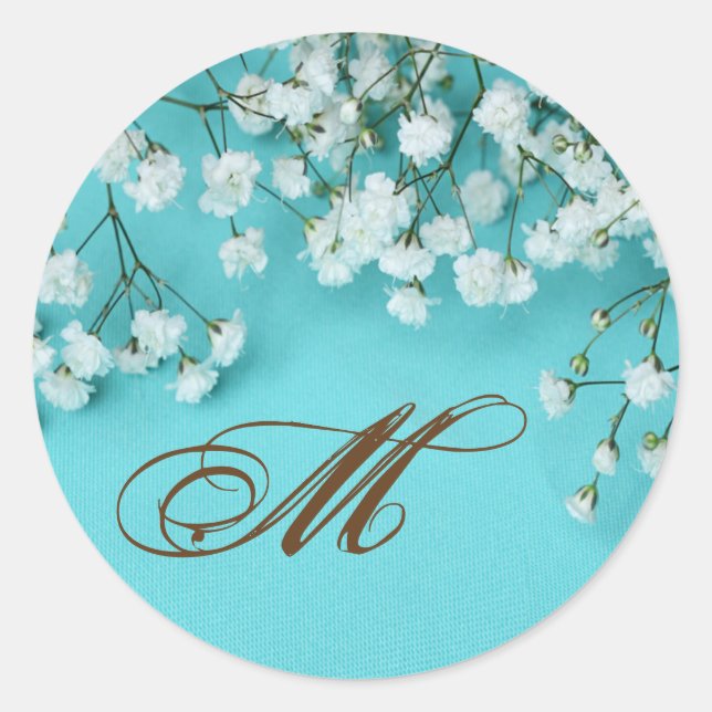 Sticker Rond 20 - 1,5 Enveloppe Sceau Printemps Babys Fleur res (Devant)