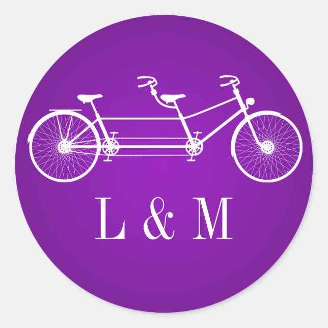 Sticker Rond 20 - 1,5 Enveloppe Sceau Purple Double Vélo (Devant)