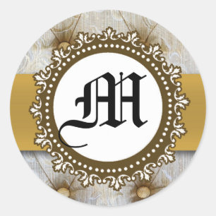 Sticker Rond 20 - 1,5 Enveloppe Sceau Vintage Pintuck Tay