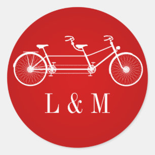 Sticker Rond 20 - 1,5 Enveloppe Sceau Whimsical Red Double Vélo