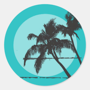 Sticker Rond 20 - 1,5 Enveloppe Seal Beach Breeze Ocean Water