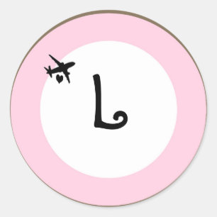 Sticker Rond 20 - 1,5 Enveloppe Seal rose City Line