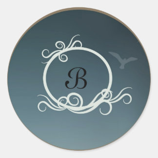 Sticker Rond 20 - 1,5 Enveloppe Seal Sunset Beach