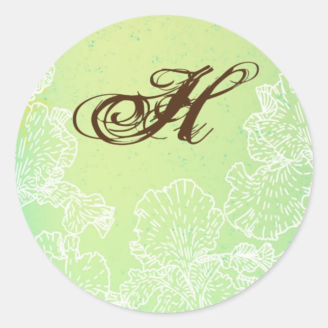 Sticker Rond 20 - 1,5 Fleur Hibiscus de printemps de l'envelopp (Devant)