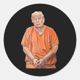 Sticker Rond 20-24 Ans En Prison Drôle Anti-Trump