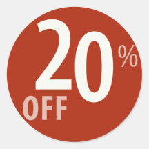 20% puissant OUTRE du signe de VENTE