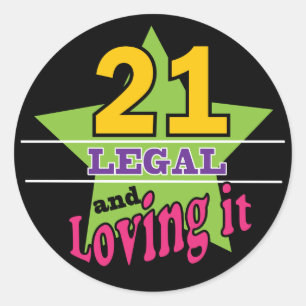 Sticker Rond 21 et Aimer