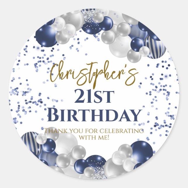 Sticker Rond 21e Anniversaire des ballons de la marine (Devant)