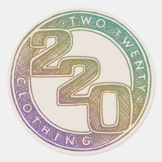 Sticker Rond 220 Vêtements - Croquis