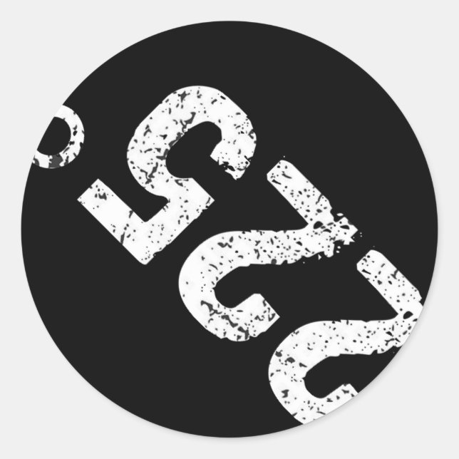 Sticker Rond 225 Degrés Drôle Barbecue Grillant Fumer Distressé (Devant)