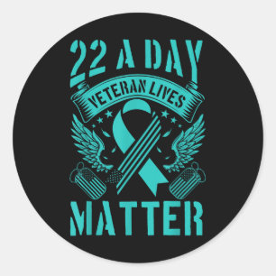Sticker Rond 22 Par Jour Est 22 Trop De Sensibilisation Au Suic