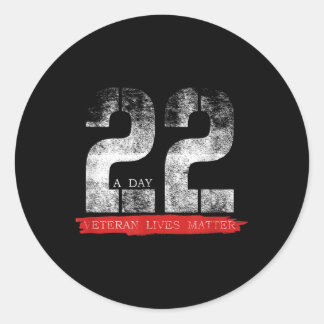 Sticker Rond 22 Un Vétéran Vit Sensibiliser Au Suicide