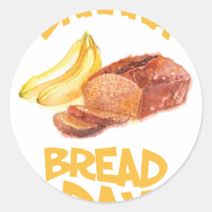 Sticker Rond 23 février - jour de cake à la banane