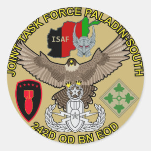 Sticker Rond 242nd Paladin-Sud d'EOD JTF