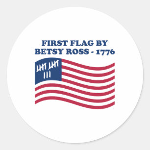 Sticker Rond 250 Anniversaire de l'Amérique 4 juillet Vintage