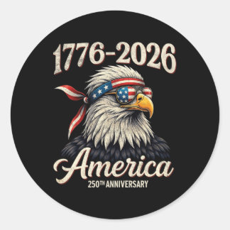 Sticker Rond 250 Ans De Liberté Nous Le Peuple Amérique _1