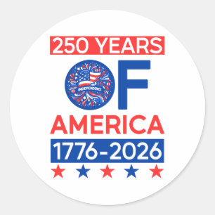 Sticker Rond 250 ans Révolution américaine Semiquincentenni