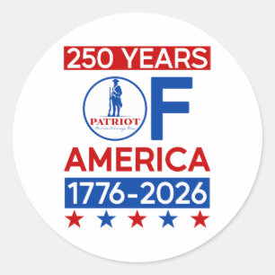 Sticker Rond 250 ans Révolution américaine Semiquincentenni