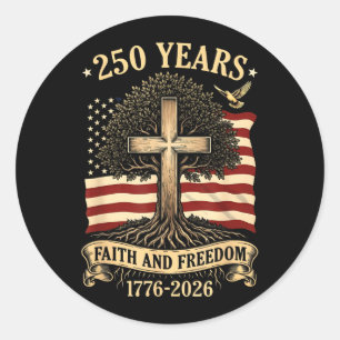 Sticker Rond 250 Ans USA 1776-2026 250e Anniversaire Amérique 4