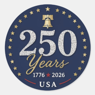 Sticker Rond 250 Years USA