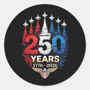 Sticker Rond 250e anniversaire Usa Patriotique 250 Ans