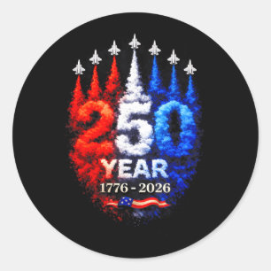 Sticker Rond 250e anniversaire USA Patriotique 250 ans d'Améric