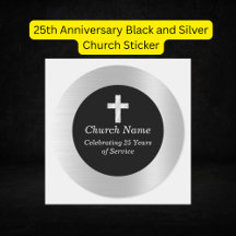 25e anniversaire Black and Silver Church Keepsaké