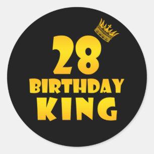 Sticker Rond 28e Birthday Poison pour 28 ans d'alcool