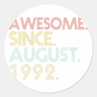 Sticker Rond 29th Birthday - 29 Years Old Awesome Since August 