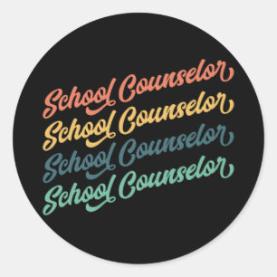 Sticker Rond 2/2- Retour À L'École Conseillers Vintages