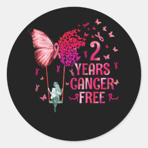 Sticker Rond 2 ans Sensibilisation au cancer du sein Sans survi