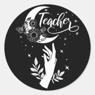 Sticker Rond 2- Chemise d'enseignant inspirant, Enseignant mini