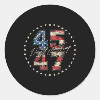 Sticker Rond (2 Côté) Trump Inauguration 2025 Reprendre l'Améri