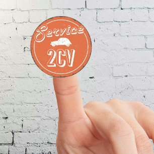 Sticker Rond 2CV Service Vintage