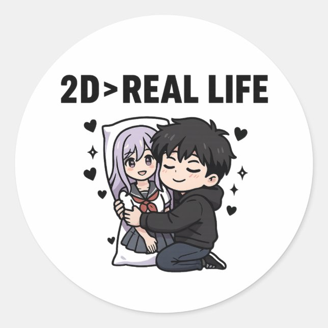 Sticker Rond 2D > Real Life (Devant)