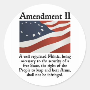 Sticker Rond 2ème Amendement