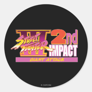 Sticker Rond 2ème logo d'impact de Street Fighter III