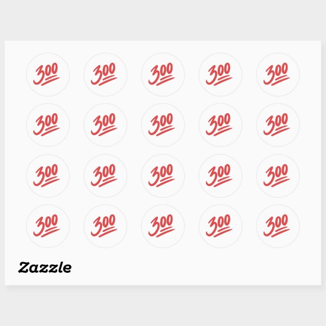 Sticker Rond 300 Emoji | Bowling Perfect Game Score (Feuille)