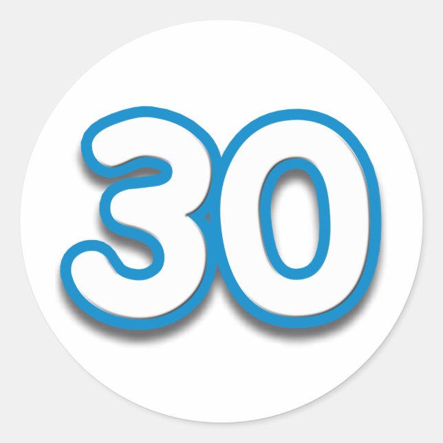 Sticker Rond 30 ans Anniversaire ou anniversaire - Ajouter un t (Devant)