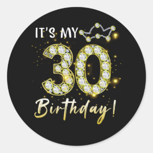 Sticker Rond 30 ans C_s mon anniversaire 30e anniversaire Diamo